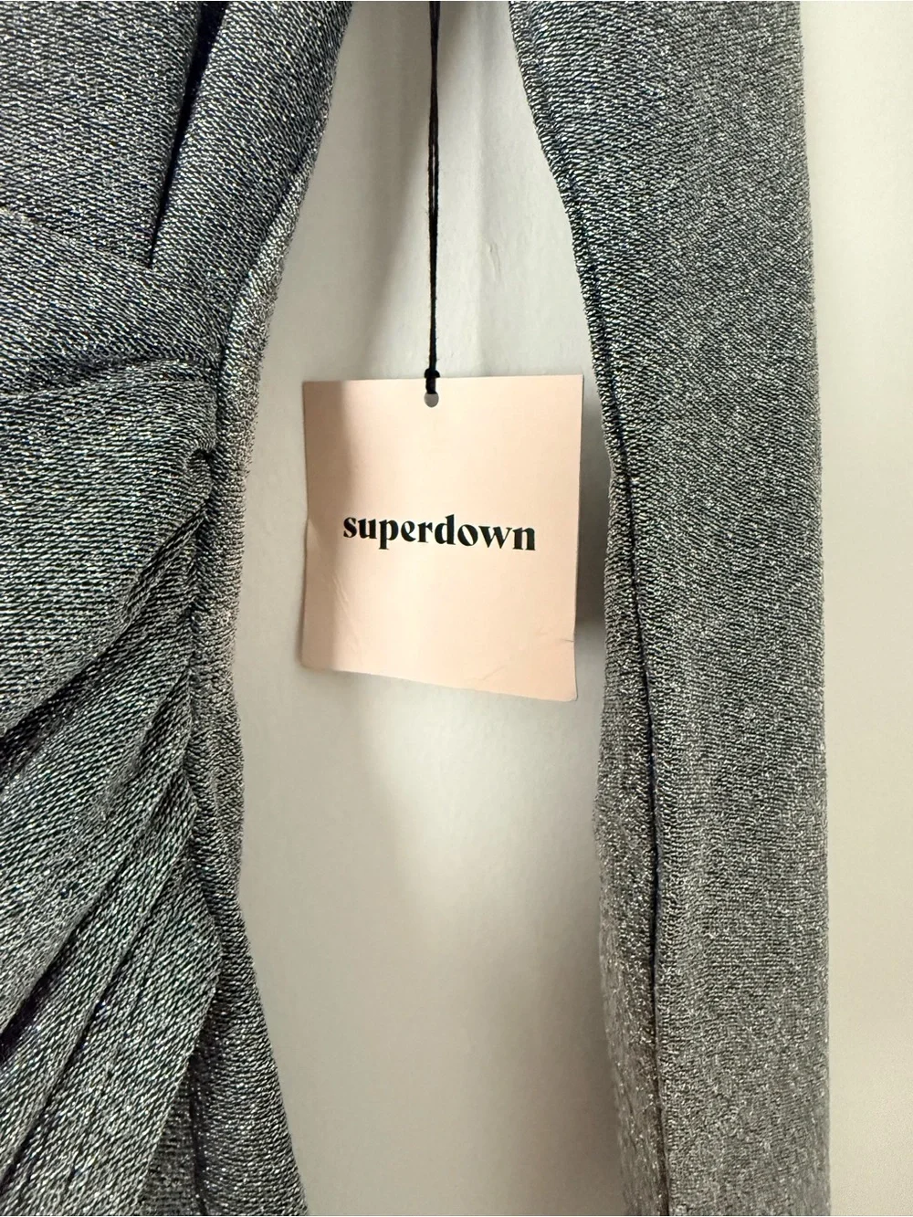 superdown Silver Long-Sleeve Wrap Mini Dress - Picture 6 of 6